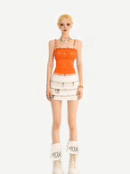 Nico Molly Retro Structured Multi Zipper Low Waist Bodycon Women's Denim Mini Skirts