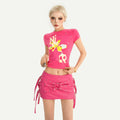 Nico_Molly_Rose_Red_Star_Print_Studded_Cropped_Slim_Fit_Women's_Short_Sleeve_T-shirts_1063084358958_MISSTT