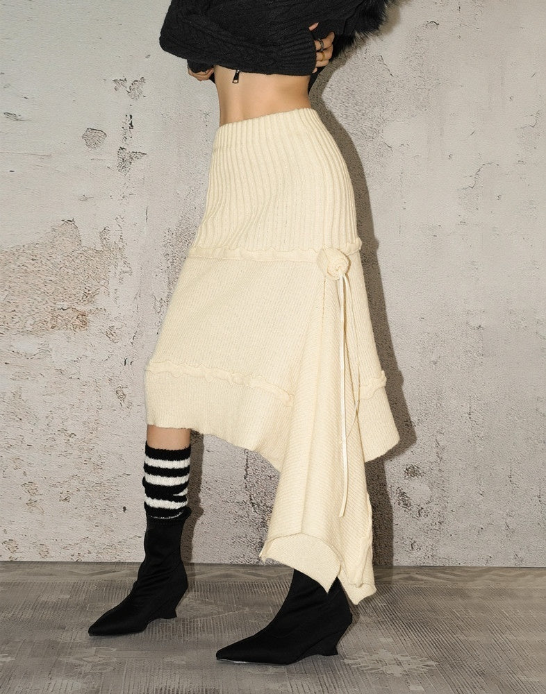 Nico_Molly_Rose_Ribbon_Asymmetric_Vintage_A_Line_Women's_Knitted_Solid_Midwaist_Maxi_Skirts_833856392360_MISSTT