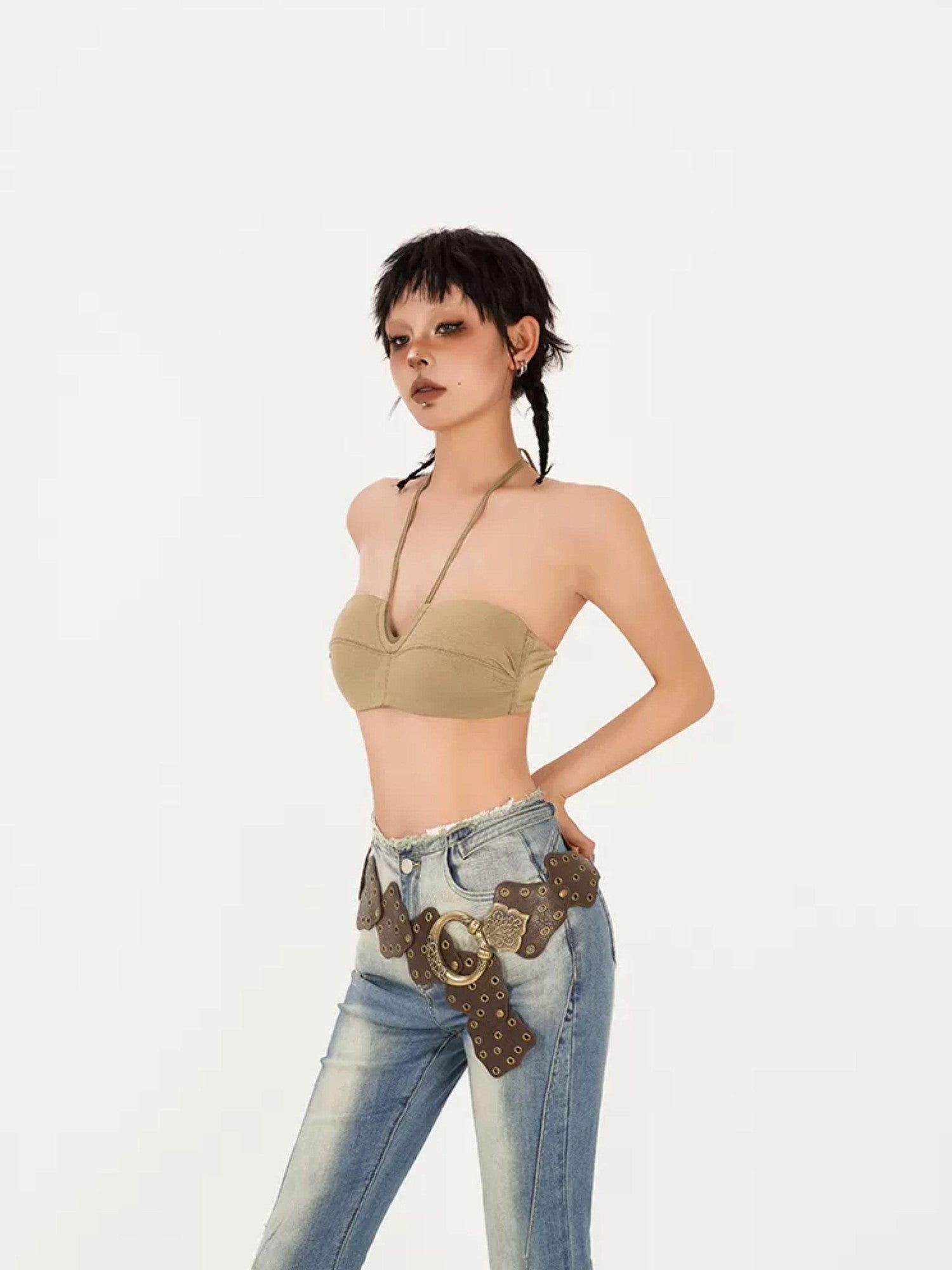 Nico Molly Sexy Halter Backless Push Up Non Slip Women's Tube Tops / Bandeaus