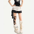 Nico_Molly_Silver_Spliced_Pleated_Wide_Belt_Low_Waist_Women's_Leather_Mini_Skirts_1050710024058_MISSTT