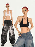 Nico Molly Solid Backless Halter U Neck Lace Up Cropped Padded Women's Tube Tops / Bandeaus