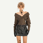 Nico_Molly_Textured_Patchwork_V-neck_Boned_Cinch_Waist_Batwing_Women's_Polyester_Overshirts_992739510328_MISSTT