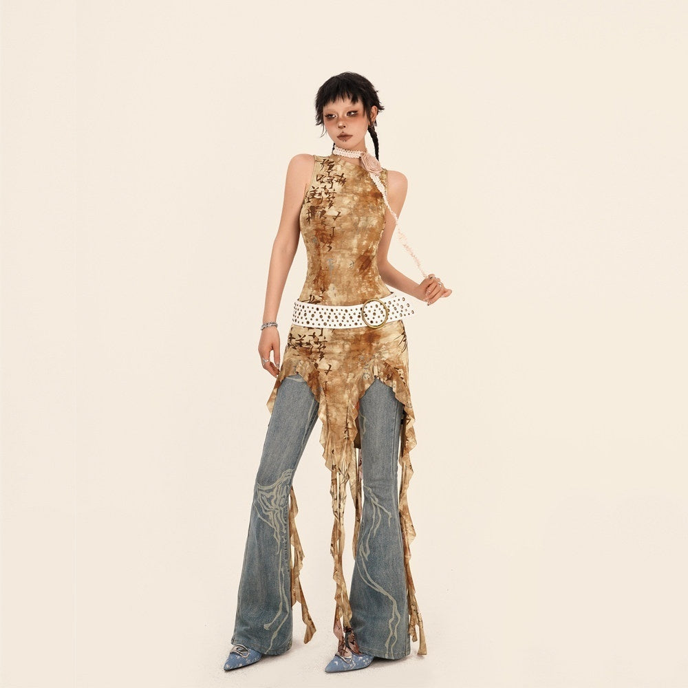 Nico_Molly_Tie_Dye_Vintage_Asymmetrical_Slit_Slim_Fit_Women's_Polyester_Casual_Maxi_Dresses_779568588754_MISSTT