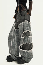 Nico_Molly_Vintage_Black_Patchwork_Layered_Frayed_Hem_Women's_Denim_Wide-leg_Jeans_978473484786_MISSTT