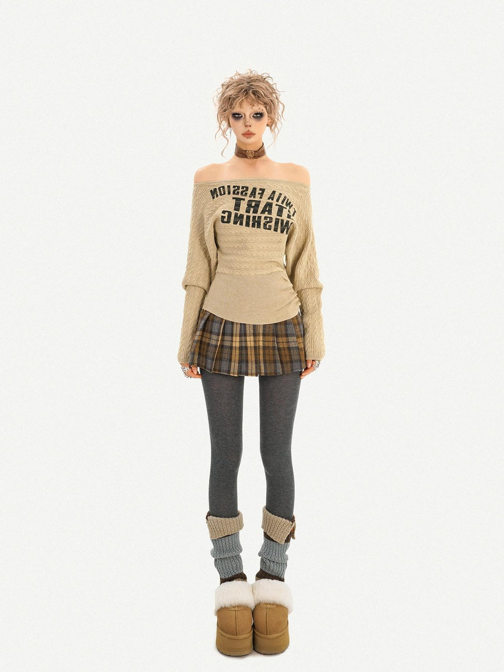 Nico Molly Vintage Black Plaid Pleated High Waist A Line Women's Mini Skirts