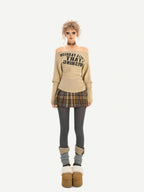 Nico Molly Vintage Black Plaid Pleated High Waist A Line Women's Mini Skirts