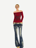 Nico Molly Vintage Blue Curved Cut Low Rise Pocket Detail Women's Rigid Denim Skinny Jeans