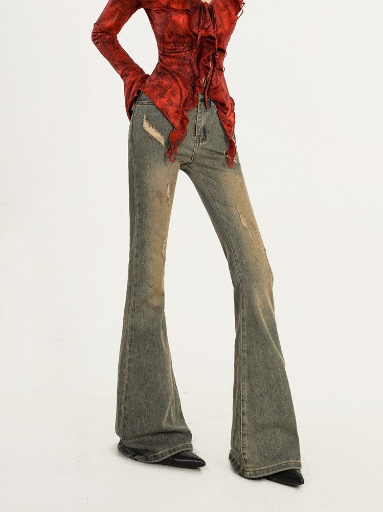 Nico_Molly_Vintage_Blue_Distressed_High_Waist_Slim_Women's_Slight_Stretch_Flare_Jeans_837825786251_MISSTT