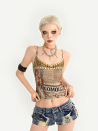 Nico Molly Vintage Blue Distressed Zipper Low Rise Straight Women's Denim Shorts