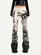 Nico Molly Vintage Ink Wash Studded Punk Subculture Women's Straight Jeans