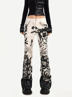 Nico Molly Vintage Ink Wash Studded Punk Subculture Women's Straight Jeans