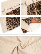 Nico Molly Vintage Leopard Print High Waist A Line Slim Women's Other Material Mini Skirts