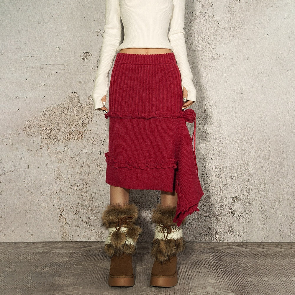 Nico_Molly_Vintage_Red_A_Line_Asymmetric_Side_Slit_Women's_Knit_Maxi_Skirts_866668618778_MISSTT