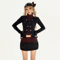 Nico_Molly_Vintage_Striped_Patchwork_High_Neck_Metal_Hardware_Women's_Knit_Top_&_Skirt_Sets_1006117792378_MISSTT