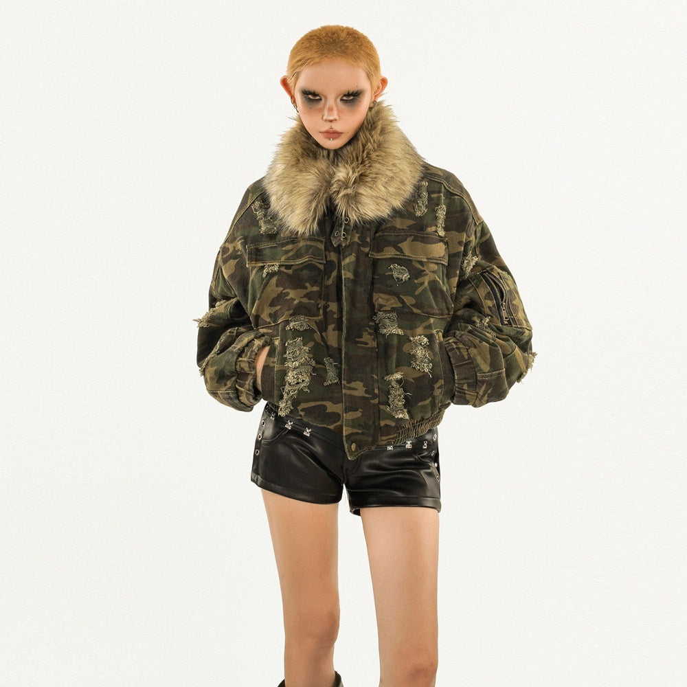 Nico_Molly_Washed_Camouflage_Detachable_Fur_Collar_Distressed_Women's_Cotton_Puffer_Jackets_852151946284_MISSTT