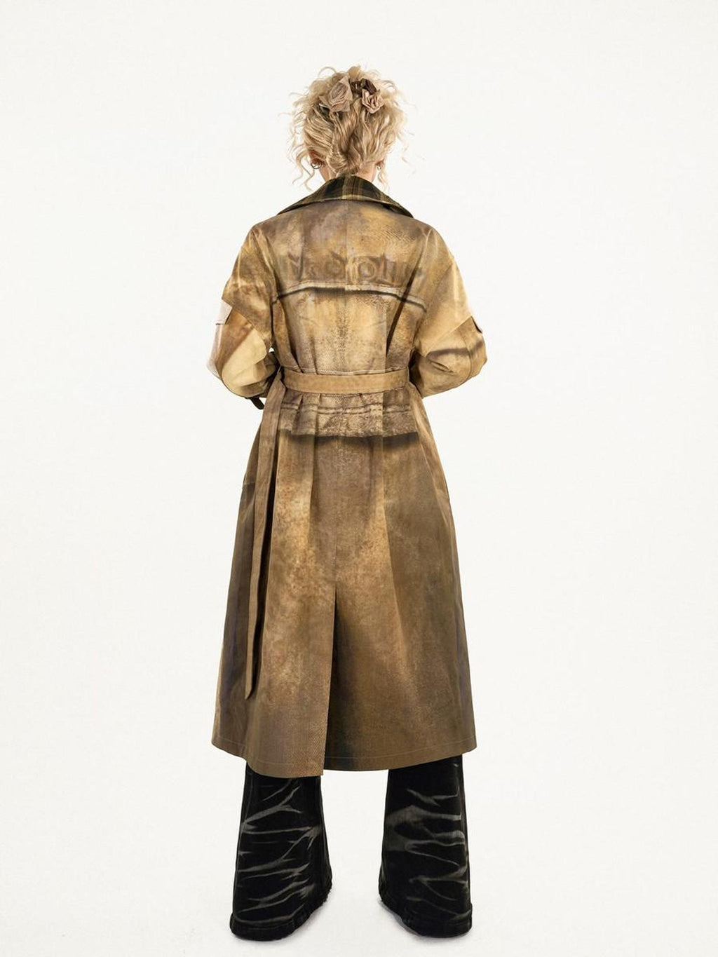 Nico Molly Wasteland Barn Oversized Single Button Solid Color Women's Trench Coats
