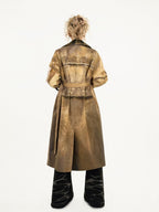 Nico Molly Wasteland Barn Oversized Single Button Solid Color Women's Trench Coats