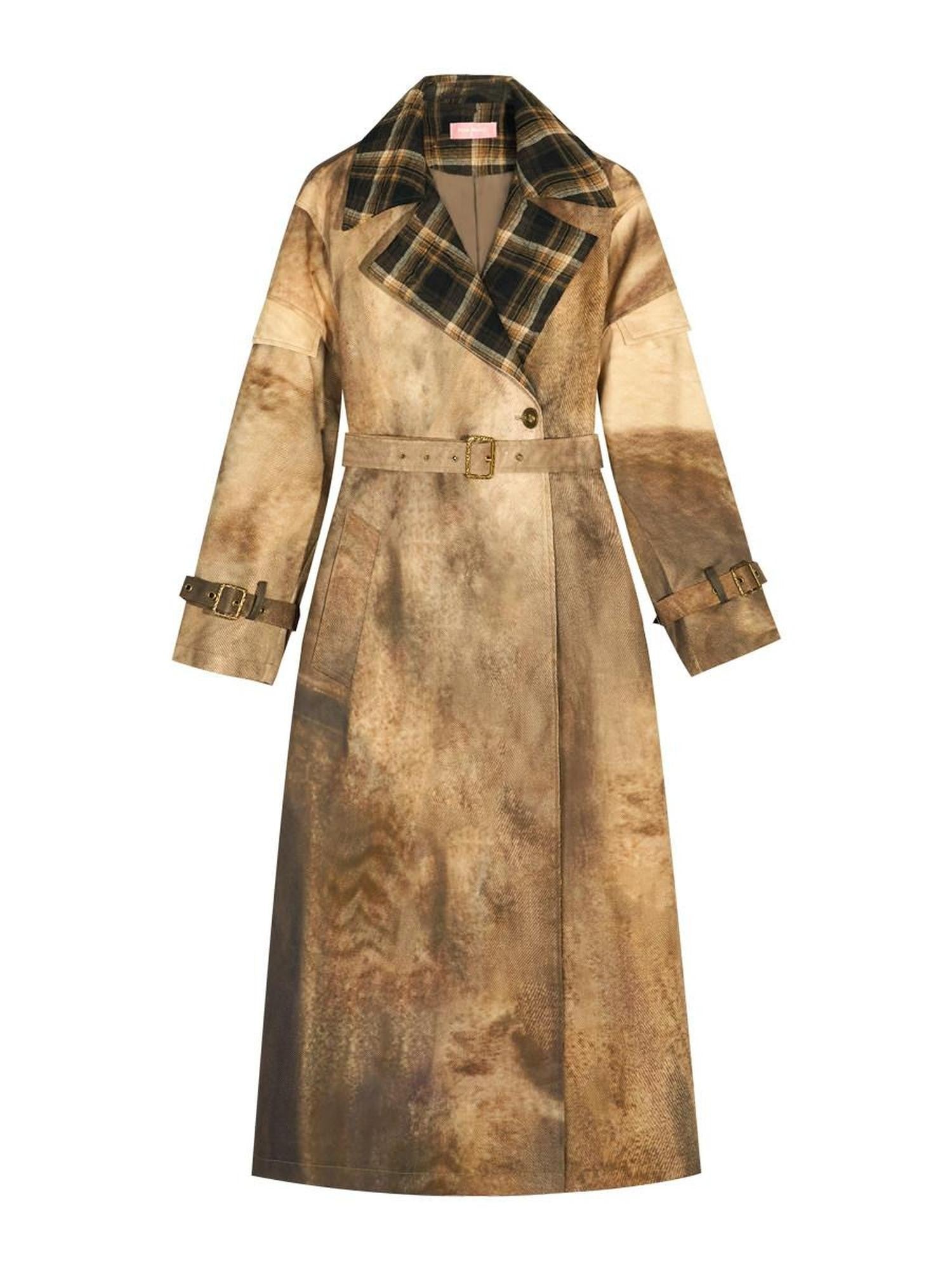 Nico Molly Wasteland Barn Oversized Single Button Solid Color Women's Trench Coats