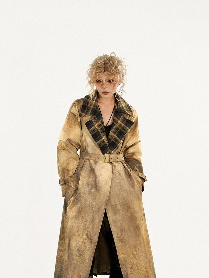 Nico Molly Wasteland Barn Oversized Single Button Solid Color Women's Trench Coats