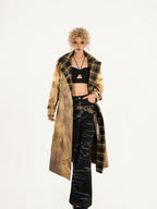Nico Molly Wasteland Barn Oversized Single Button Solid Color Women's Trench Coats