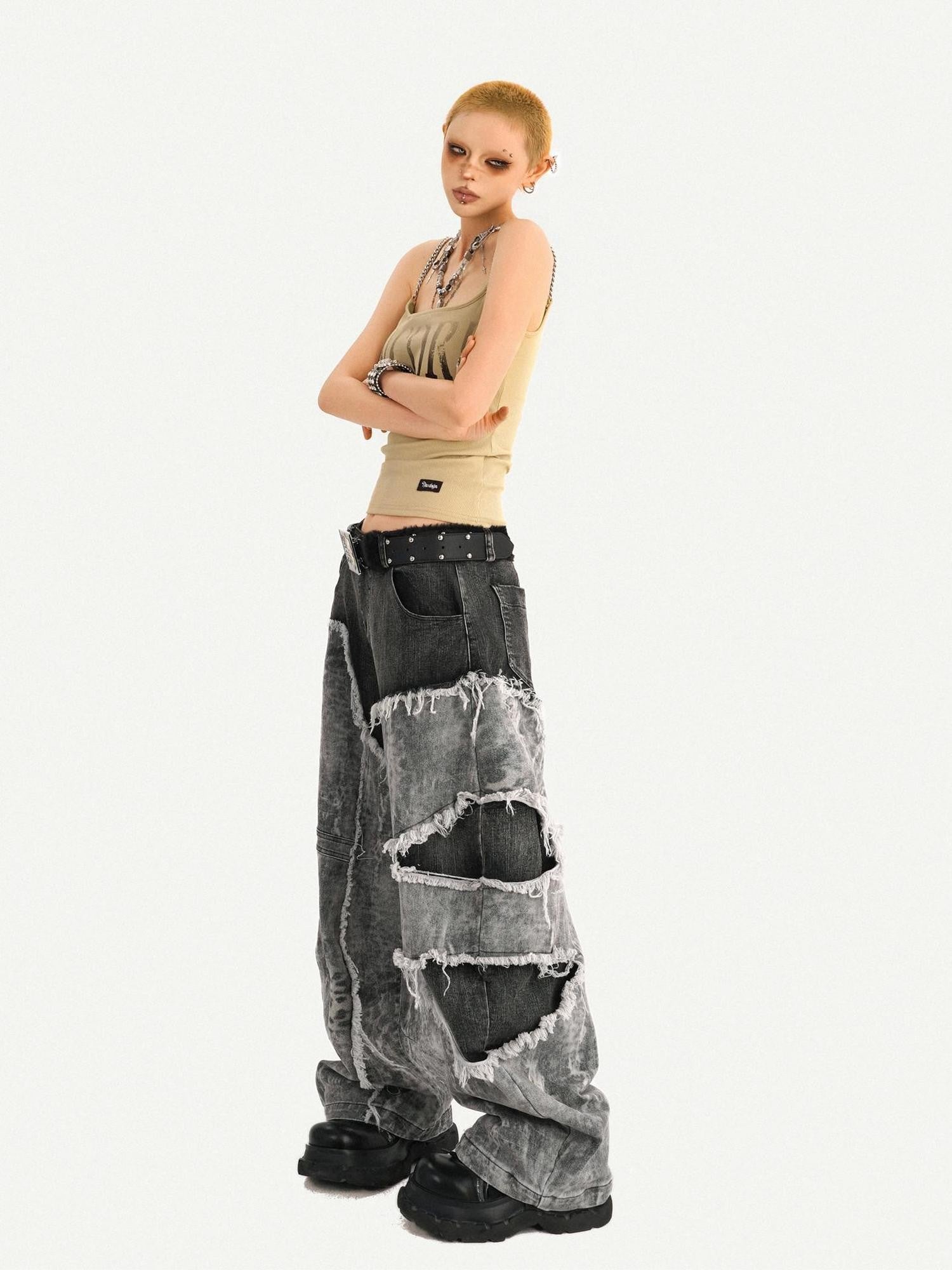 Nico Molly Wasteland Letter Print U Neck Loose Cropped Women's Other Material Camisoles