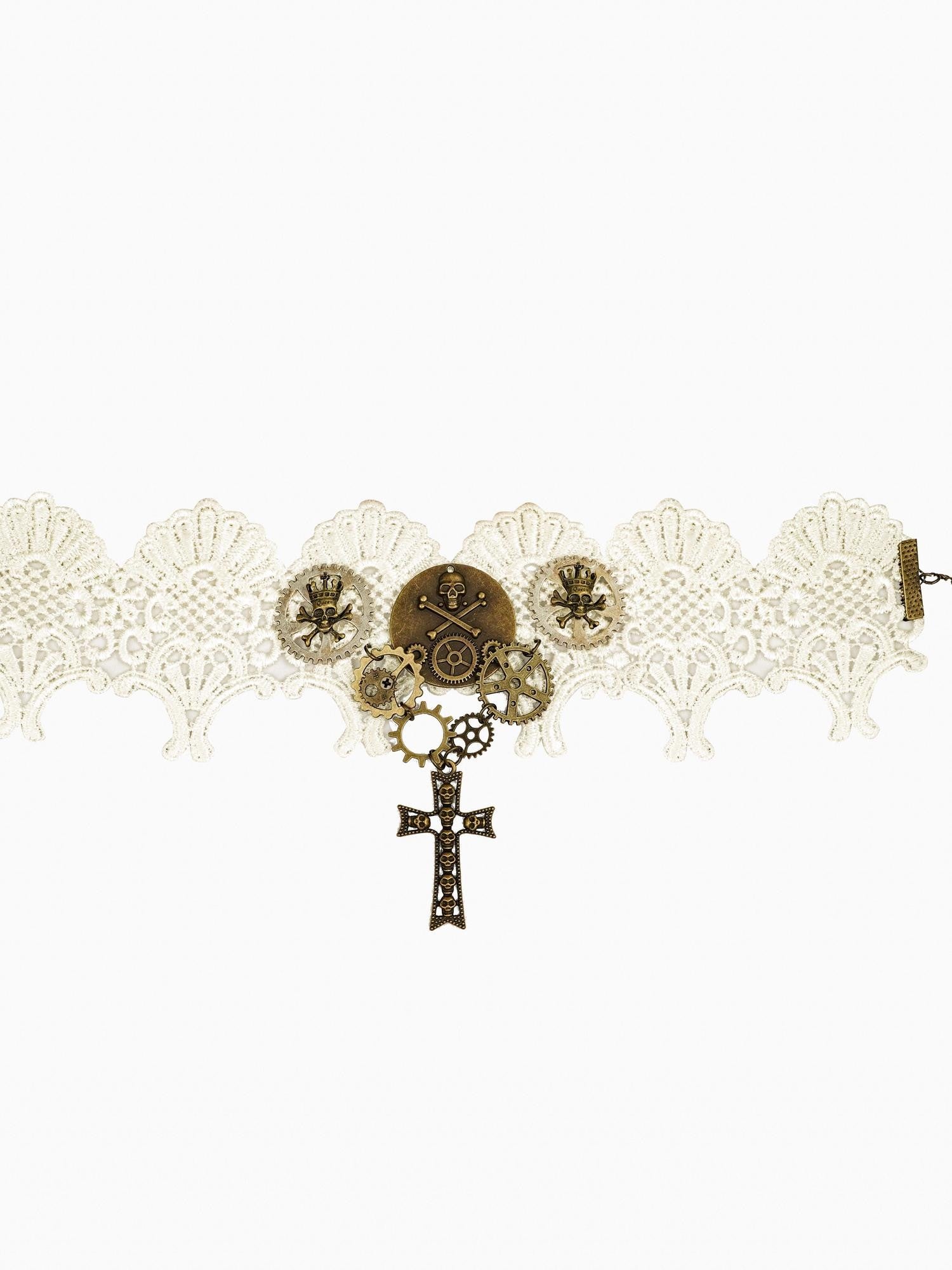 Nico Molly White Cross Sweet Cool Pendant Model Style Women's Metal Necklaces