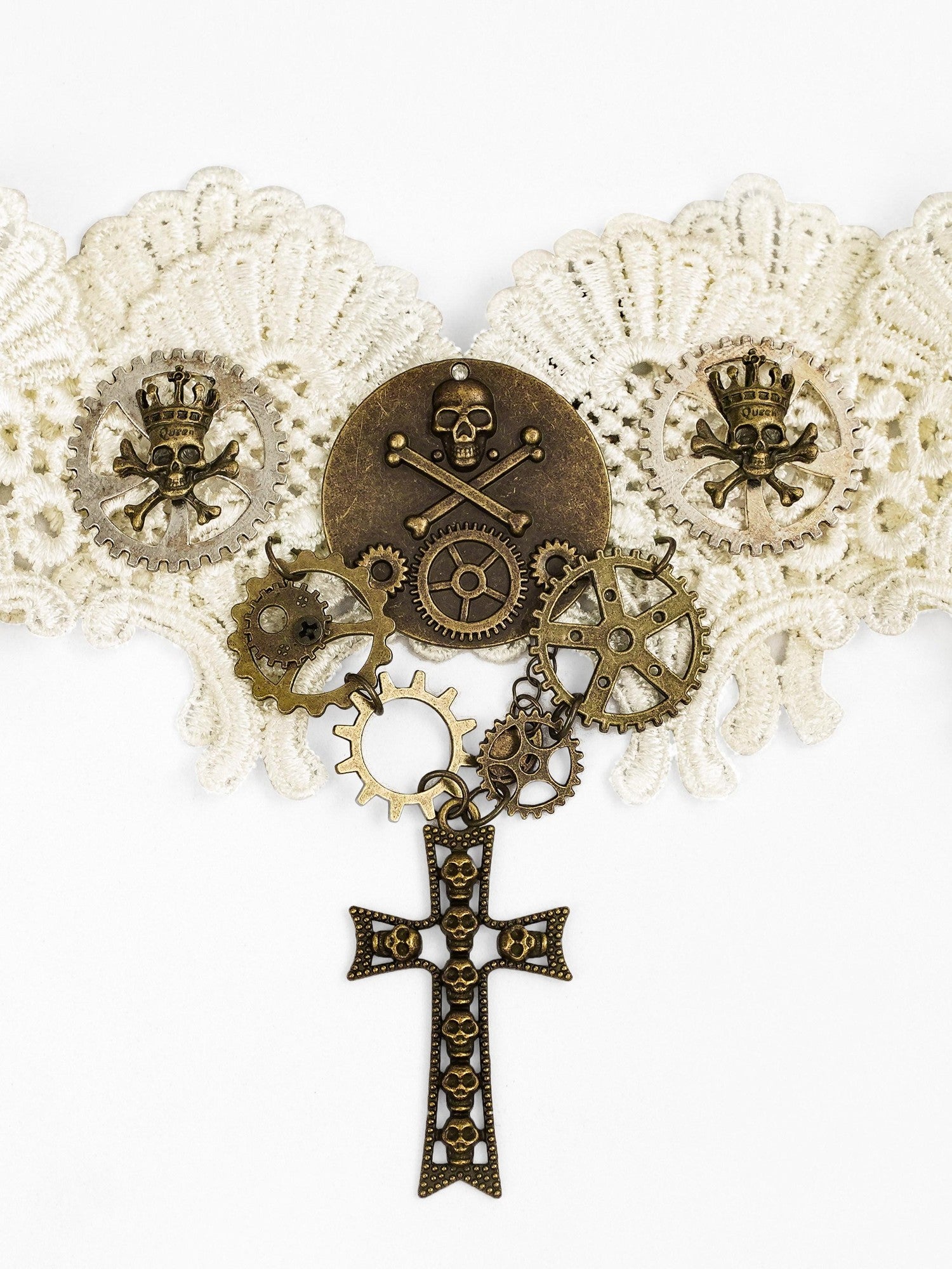 Nico Molly White Cross Sweet Cool Pendant Model Style Women's Metal Necklaces