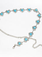 Nico Molly Y2k Heart Chain Punk Vintage Waist Chain Babe Edgy Women's Belts