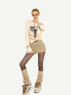 Nico Molly Y2k Heart Chain Punk Vintage Waist Chain Babe Edgy Women's Belts