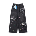 CRAZYGIRL_Cartoon_Cat_Star_Machine_Embroidered_Frayed_High_Waist_Women's_Wide-leg_Jeans_1059631540857_MISSTT