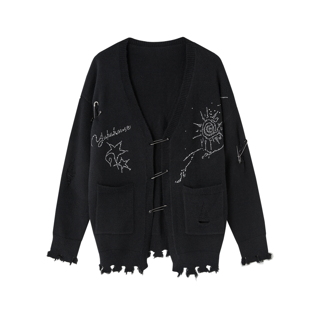 YUKAHOUSE_Distressed_V-neck_Asymmetric_Acrylic_Women's_Cardigans_978585910336_MISSTT