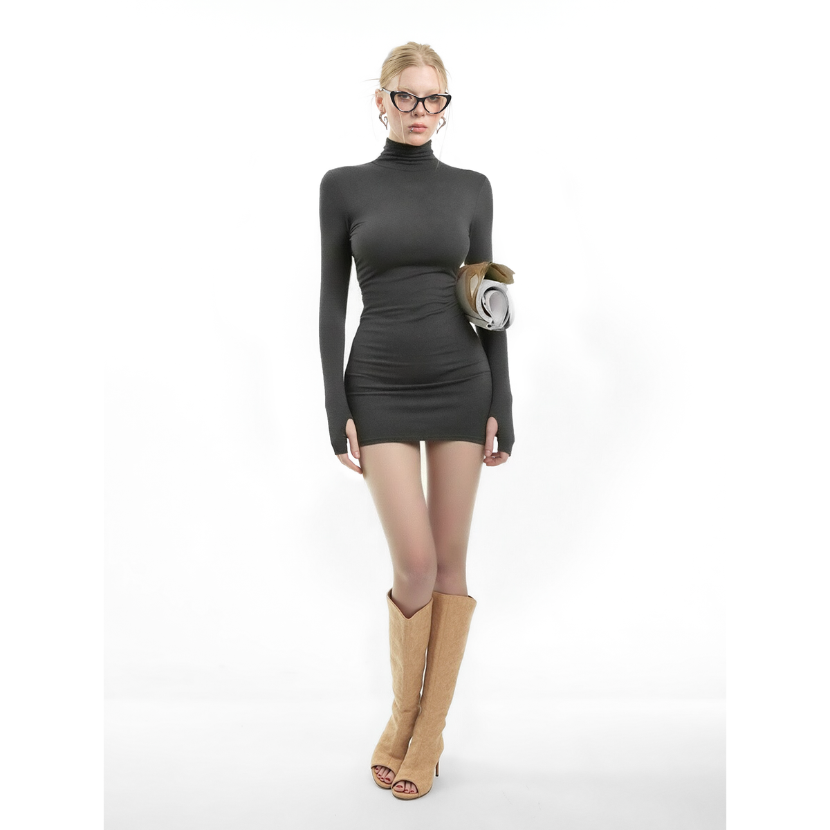 UNCMHISEX_Solid_High_Neck_Long_Sleeve_Bodycon_Women's_Casual_Mini_Dresses_1001224864114_MISSTT