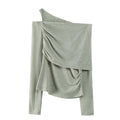 someonesometimes_Asymmetric_Slim_Fit_Knit_Linen_Blend_Moss_Green_Off_Shoulder_Crop_Tops_MISSTT