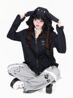CRAZYGIRL_Cute_Rabbit_Ear_Hood_Ruffle_Zip_Uv_Protection_Women's_Lightweight_Jackets_1056940659127_MISSTT