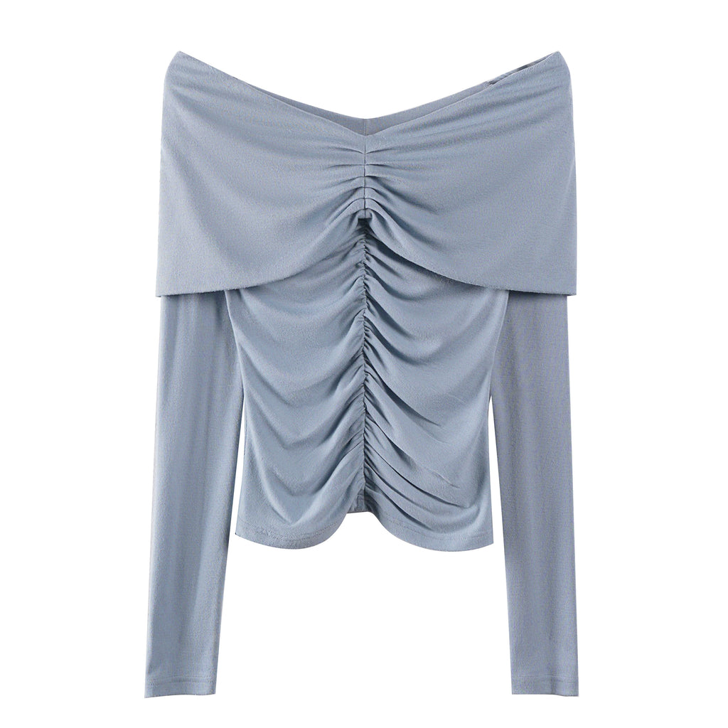 someone_sometimes_Soft_Mist_Blue_Viscose_Blend_Slim_Fit_Round_Neck_Women_Long_Sleeve_T-Shirts_MISSTT