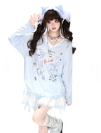CRAZYGIRL_Korean_Cute_Patchwork_V-neck_Raglan_Loose_Women's_Long_Sleeve_T-shirts_1071993852298_MISSTT