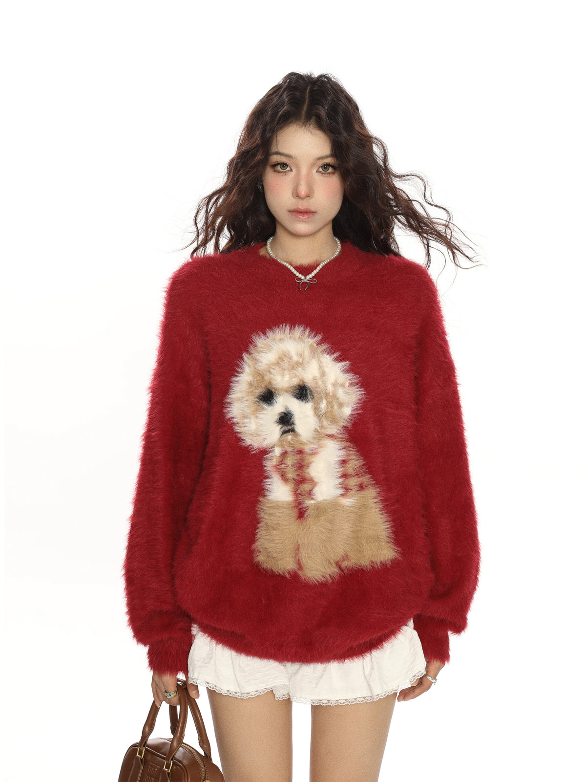 BIGGOLD_STUDIO_Flocked_Dog_Graphic_Loose_Fit_Women's_Mohair_Knit_Sweaters_860245786280_MISSTT