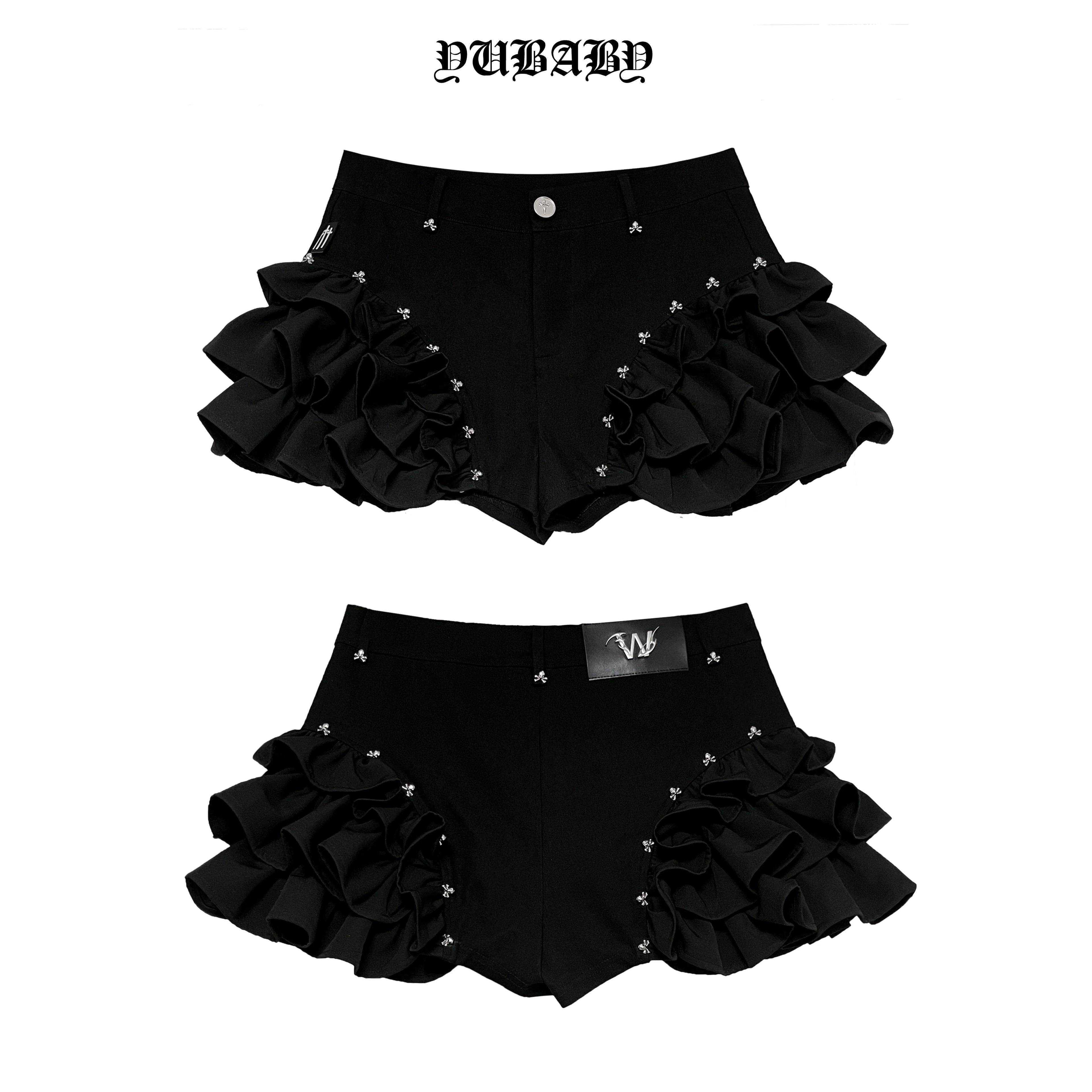 YUBABY_Puffy_Large_Lace_Wavy_Layered_Ruffle_Gothic_Mid_Rise_Women's_Denim_Skorts_1033401171919_MISSTT