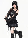 CRAZYGIRL_Grunge_Distressed_Skull_Cropped_Knitted_Women's_Sheer_Long_Sleeve_T-shirts_1049684659653_MISSTT