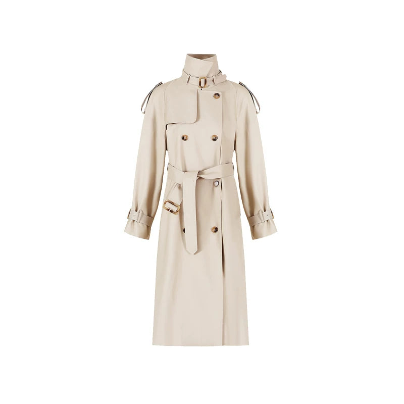 fano_Double_Breasted_Button_Loose_Fit_Raglan_Sleeve_Commuter_Women_Khaki_Trench_Coats_MISSTT
