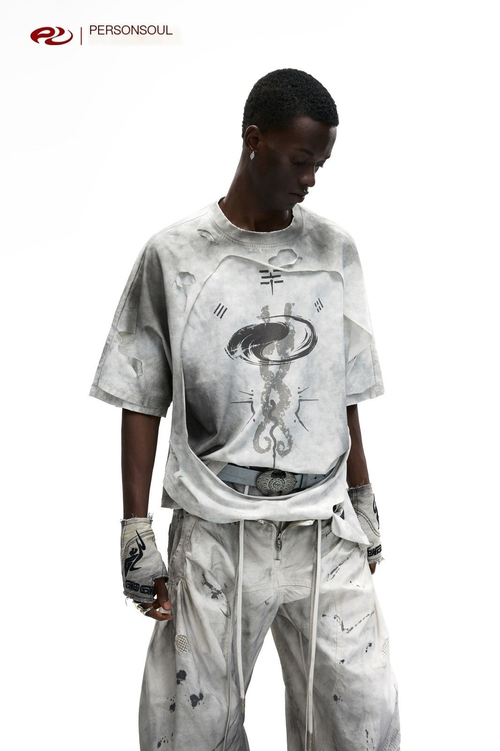 PERSONSOUL_Abstract_Irregular_Distressed_Layered_Women's_Cotton_Blend_Short_Sleeve_T-shirts_1017246146346_MISSTT