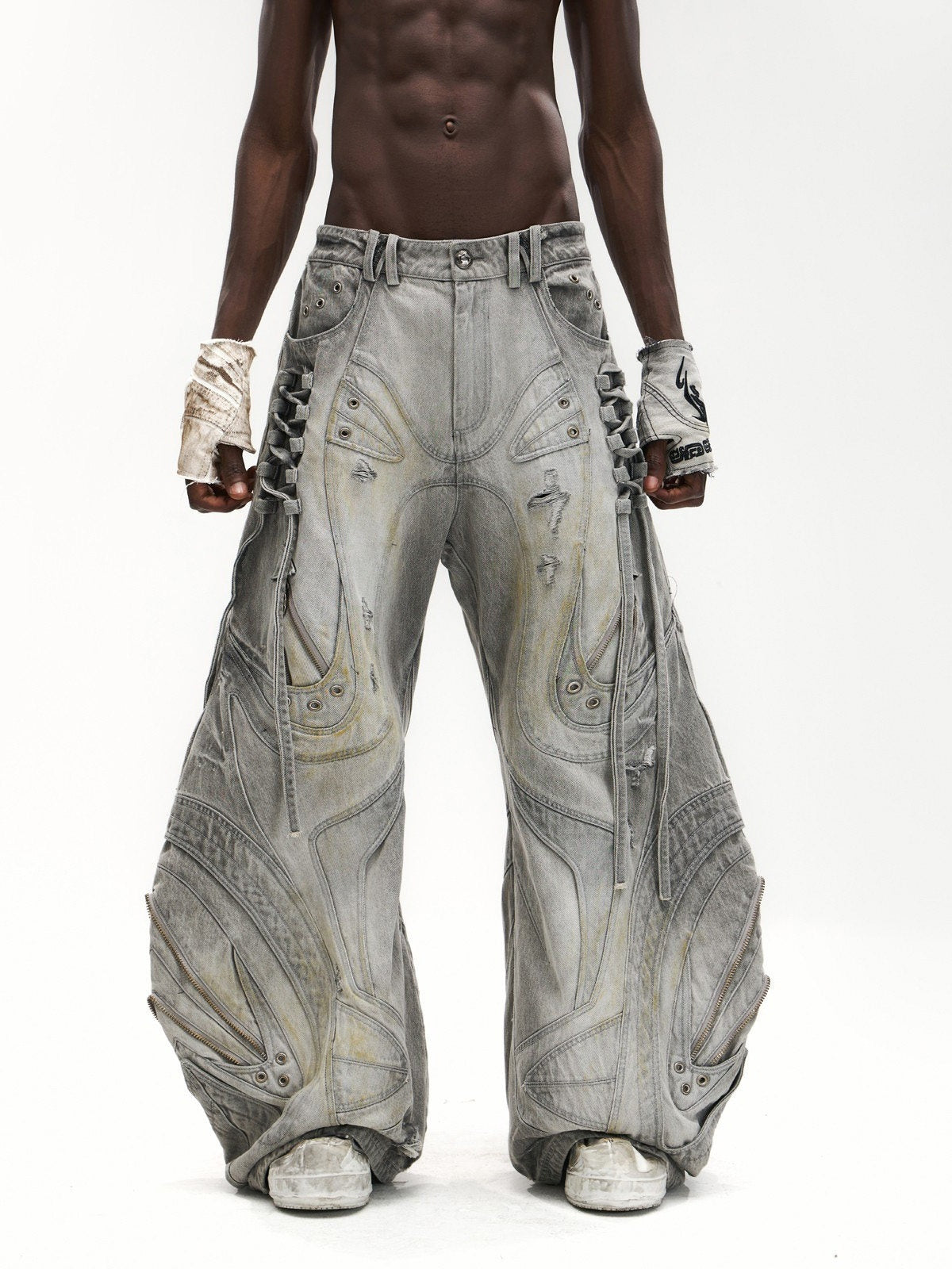 PERSONSOUL_Alien_Drawstring_Panelled_Women's_Cotton_Denim_Wide-leg_Jeans_918489532325_MISSTT