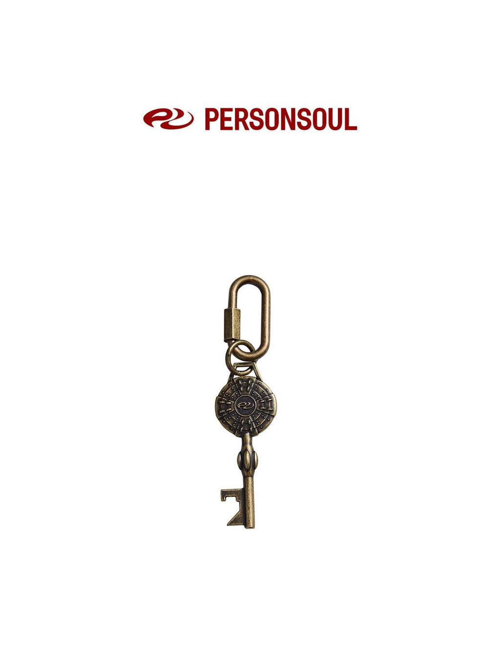 PERSONSOUL Antique Brass Oxidized Shield Bottle Opener Women's Alloy Keychains