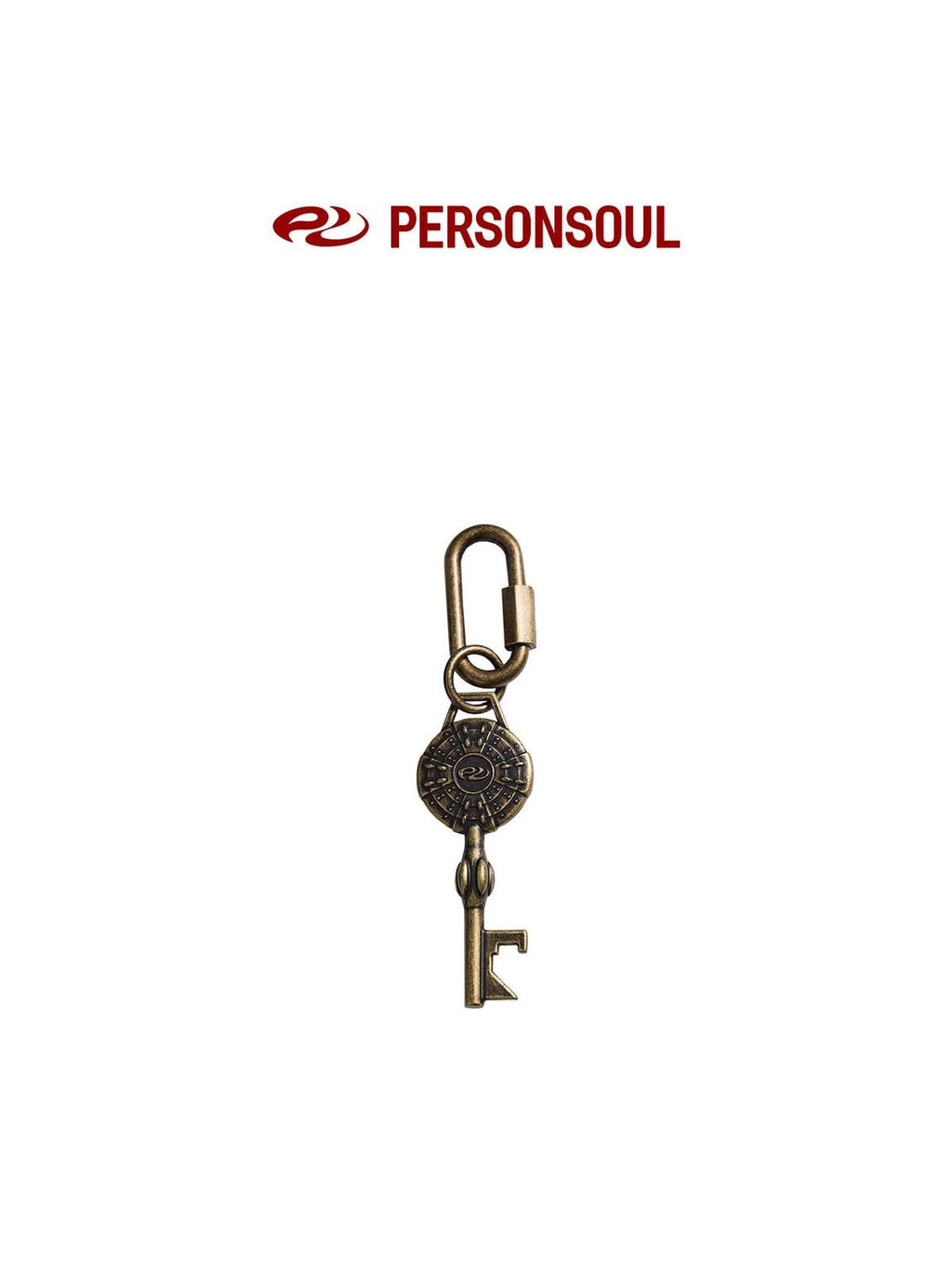 PERSONSOUL Antique Brass Oxidized Shield Bottle Opener Women's Alloy Keychains