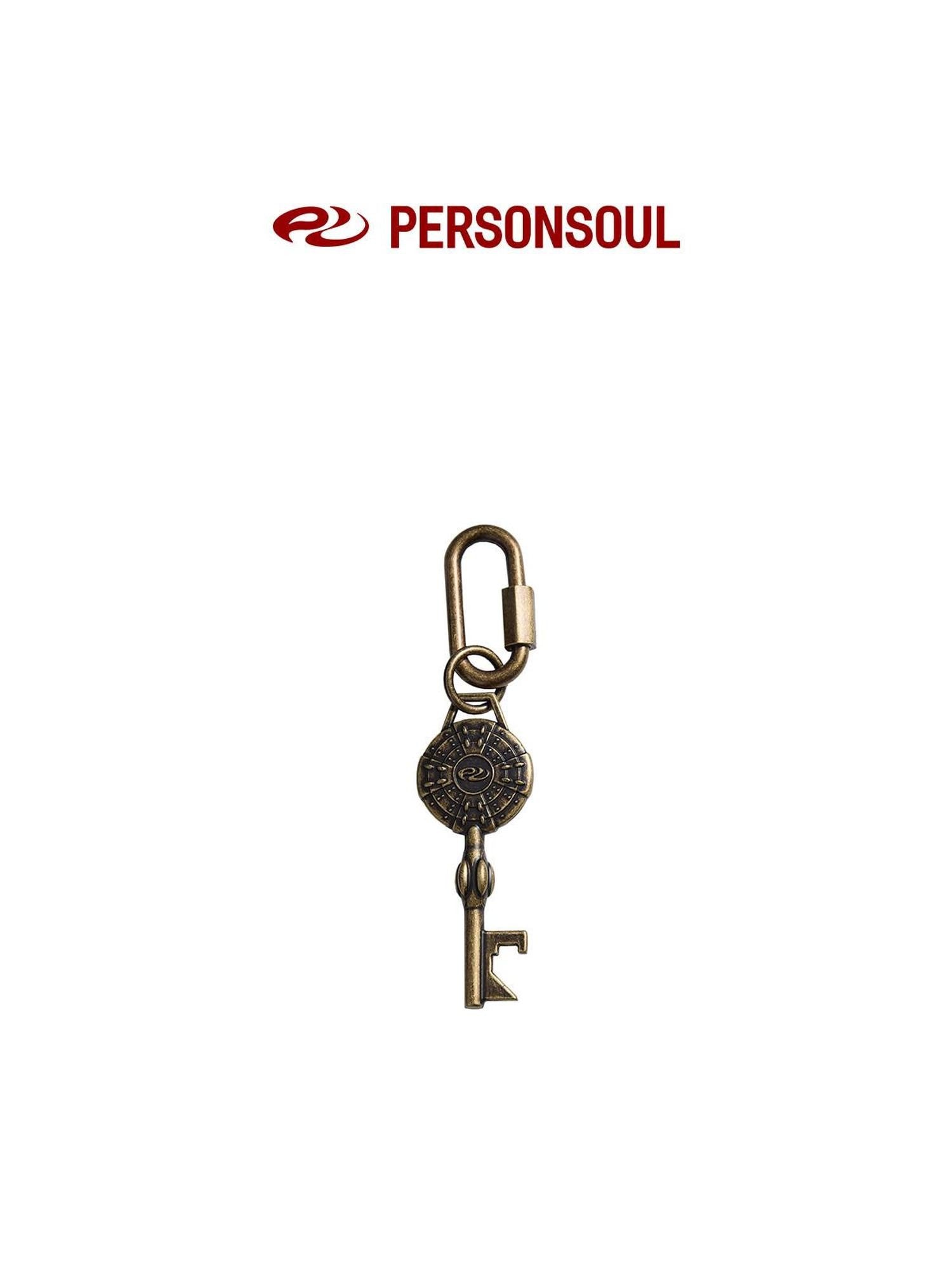 PERSONSOUL Antique Brass Oxidized Shield Bottle Opener Women's Alloy Keychains
