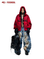 PERSONSOUL Armored Protective Structure Zip Front Embroidered Logo Women's Cotton Hoodies