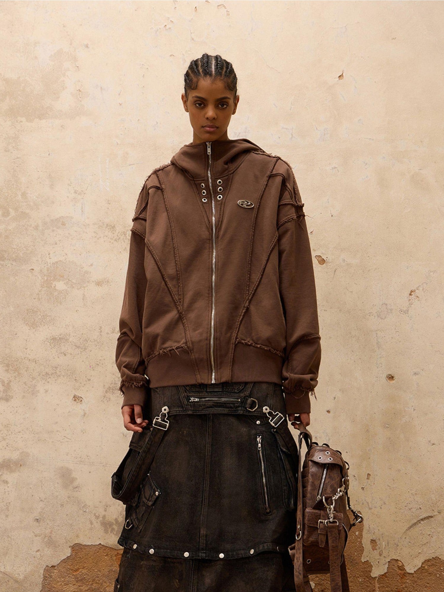 PERSONSOUL Beetle Inspired Sculptural Modern Neutral Women's Calfskin Leather Backpack