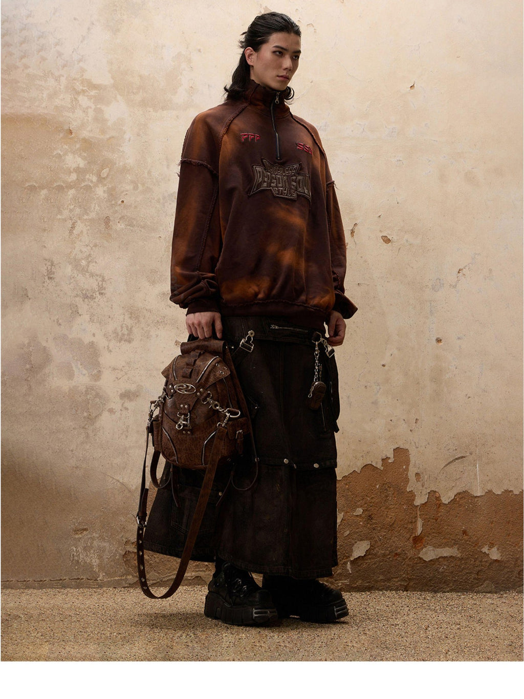 PERSONSOUL Beetle Inspired Sculptural Modern Neutral Women's Calfskin Leather Backpack