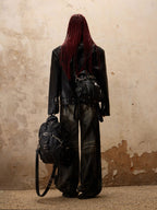 PERSONSOUL Beetle Inspired Sculptural Modern Neutral Women's Calfskin Leather Backpack